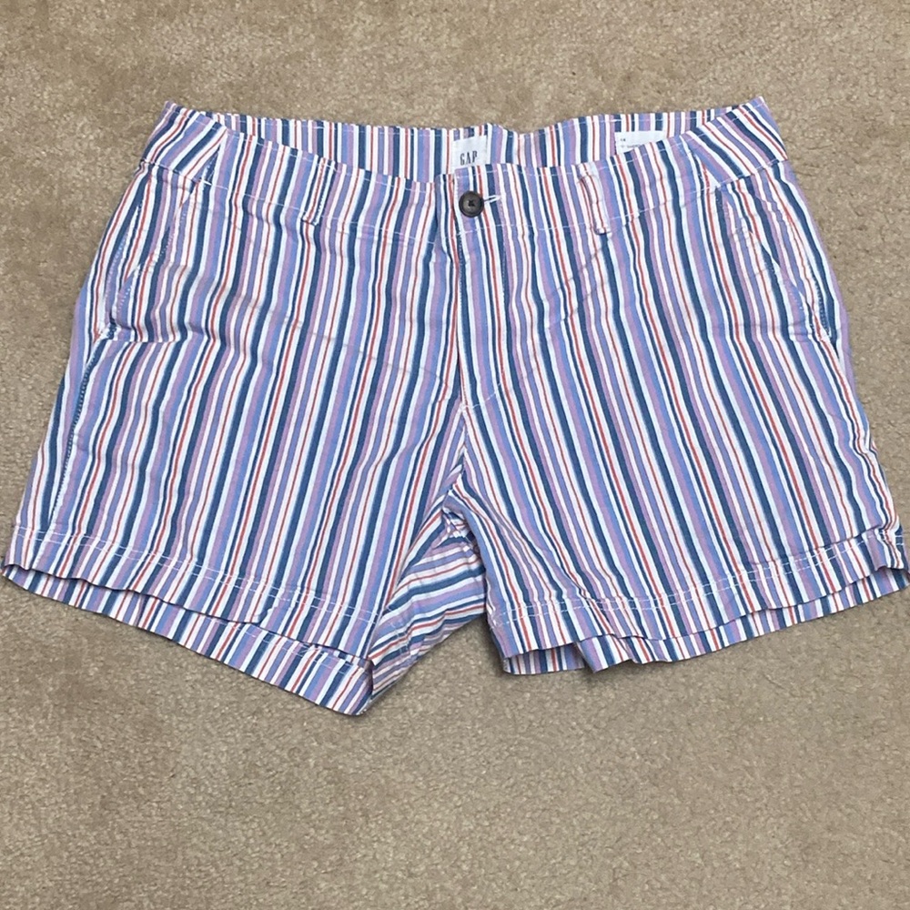 GAP Blue and White Bermuda Shorts Relaxed Fit